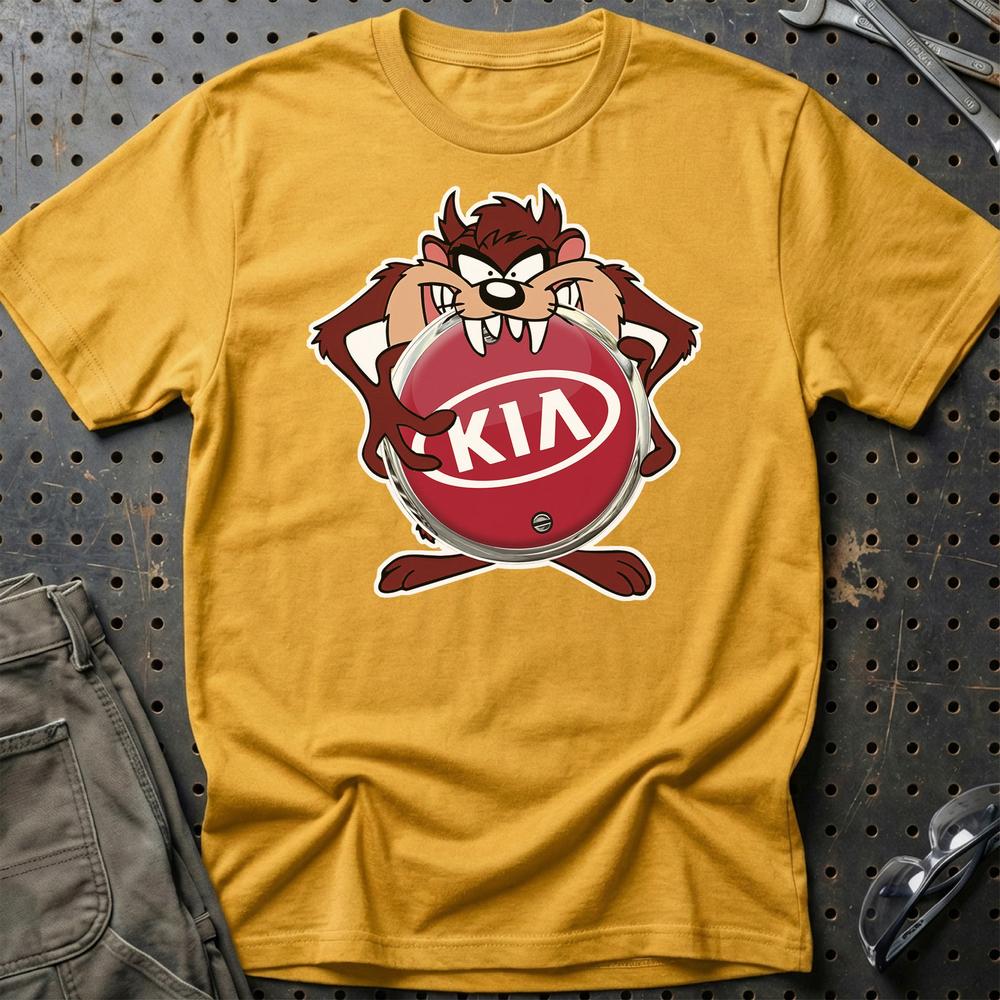 KIA TAZ T-Shirt-Beklædning-KIA-Guld-S-Garage Culture Shop- garage - man cave - merchandise