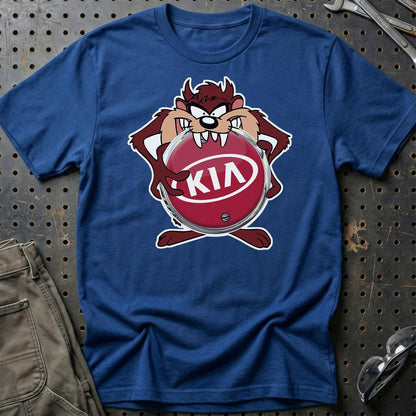 KIA TAZ Unisex T-Shirt , Bomuld-Beklædning-KIA-Blå Royal-S-Garage Culture Shop- garage - man cave - merchandise