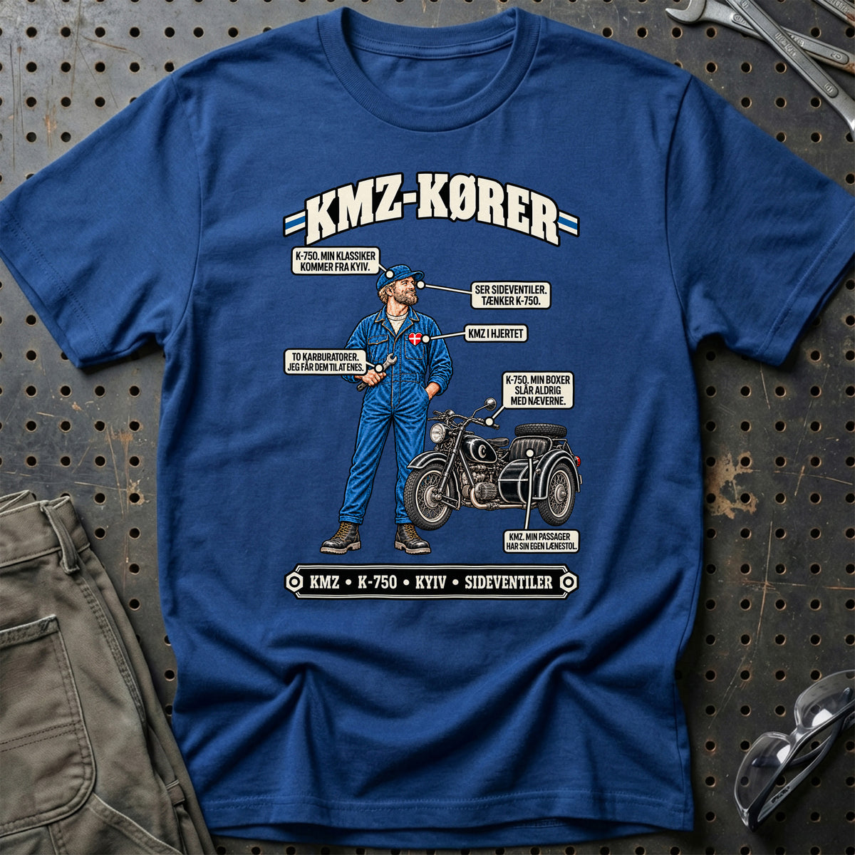 
KMZ-Kører T-Shirt – Blå Royal