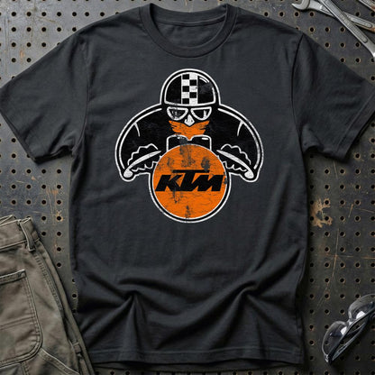KTM Biker Vintage Style Unisex T-Shirt , Bomuld-Beklædning-KTM-Sort-S-Garage Culture Shop- garage - man cave - merchandise