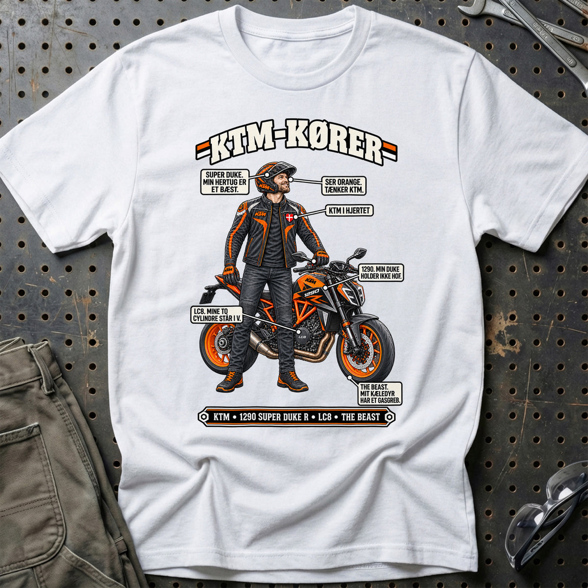 
KTM-Kører T-Shirt – Hvid