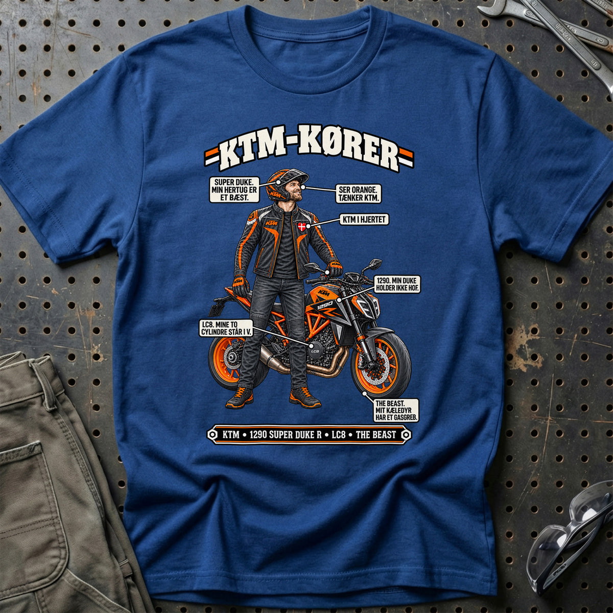 
KTM-Kører T-Shirt – Blå Royal
