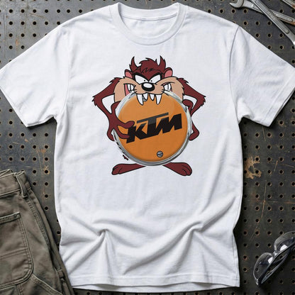 KTM TAZ Unisex T-Shirt , Bomuld-Beklædning-KTM-Hvid-S-Garage Culture Shop- garage - man cave - merchandise