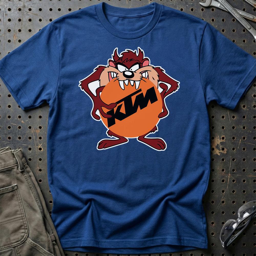 KTM TAZ Unisex T-Shirt , Bomuld-Beklædning-KTM-Blå Royal-S-Garage Culture Shop- garage - man cave - merchandise