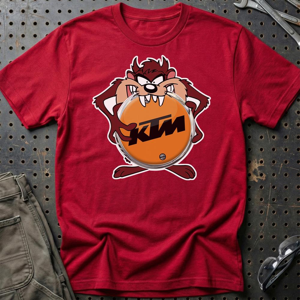 KTM TAZ Unisex T-Shirt , Bomuld-Beklædning-KTM-Rød-S-Garage Culture Shop- garage - man cave - merchandise