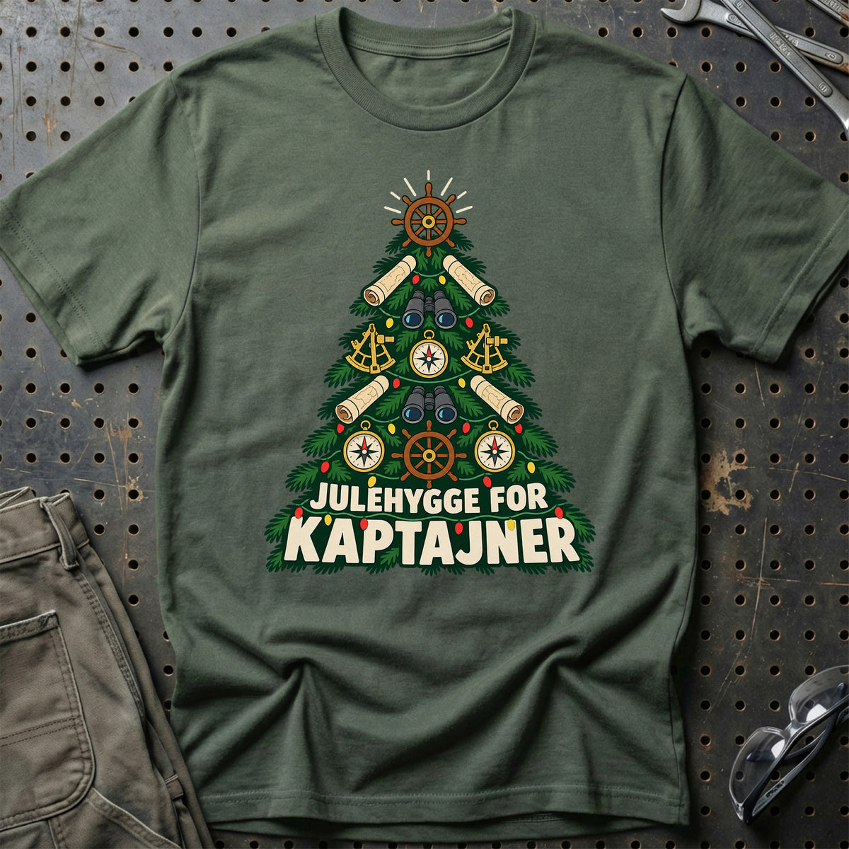 
Kaptajn – Julehygge – Unisex T-Shirt – Grøn Militær