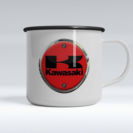 Kawasaki Emaljekrus-Krus-Kawasaki-Garage Culture Shop- garage - man cave - merchandise