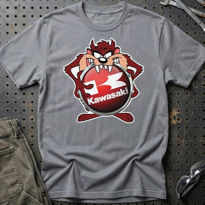 Kawasaki TAZ Unisex T-Shirt , Bomuld-Beklædning-Kawasaki-Grå Sport-S-Garage Culture Shop- garage - man cave - merchandise