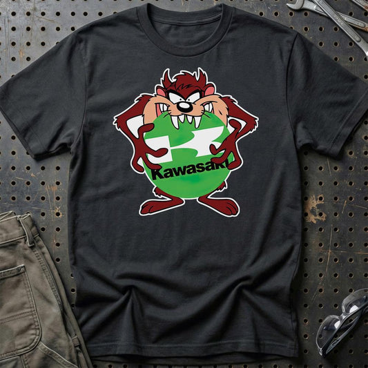 Kawasaki TAZ Unisex T-Shirt , Bomuld-Beklædning-Kawasaki-Sort-S-Garage Culture Shop- garage - man cave - merchandise