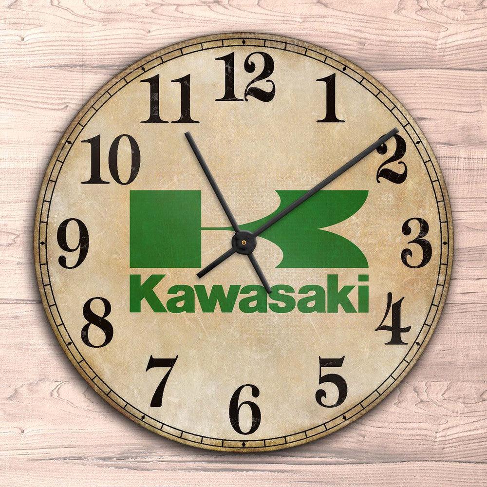 Kawasaki Vægur Rundt-Clock-Kawasaki-Garage Culture Shop- garage - man cave - merchandise