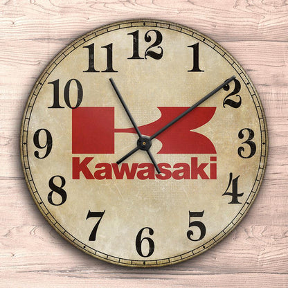 Kawasaki Vægur Rundt-Clock-Kawasaki-Garage Culture Shop- garage - man cave - merchandise