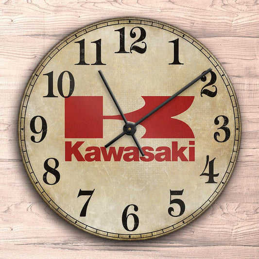 Kawasaki Vægur Rundt-Clock-Kawasaki-Garage Culture Shop- garage - man cave - merchandise