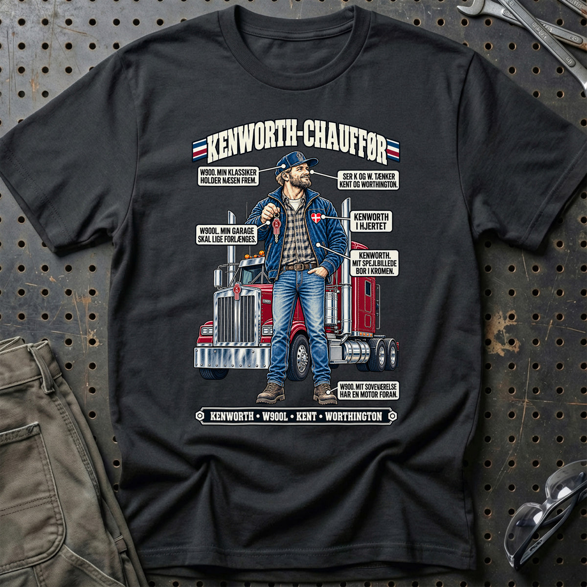 
Kenworth-Chauffør T-Shirt – Sort