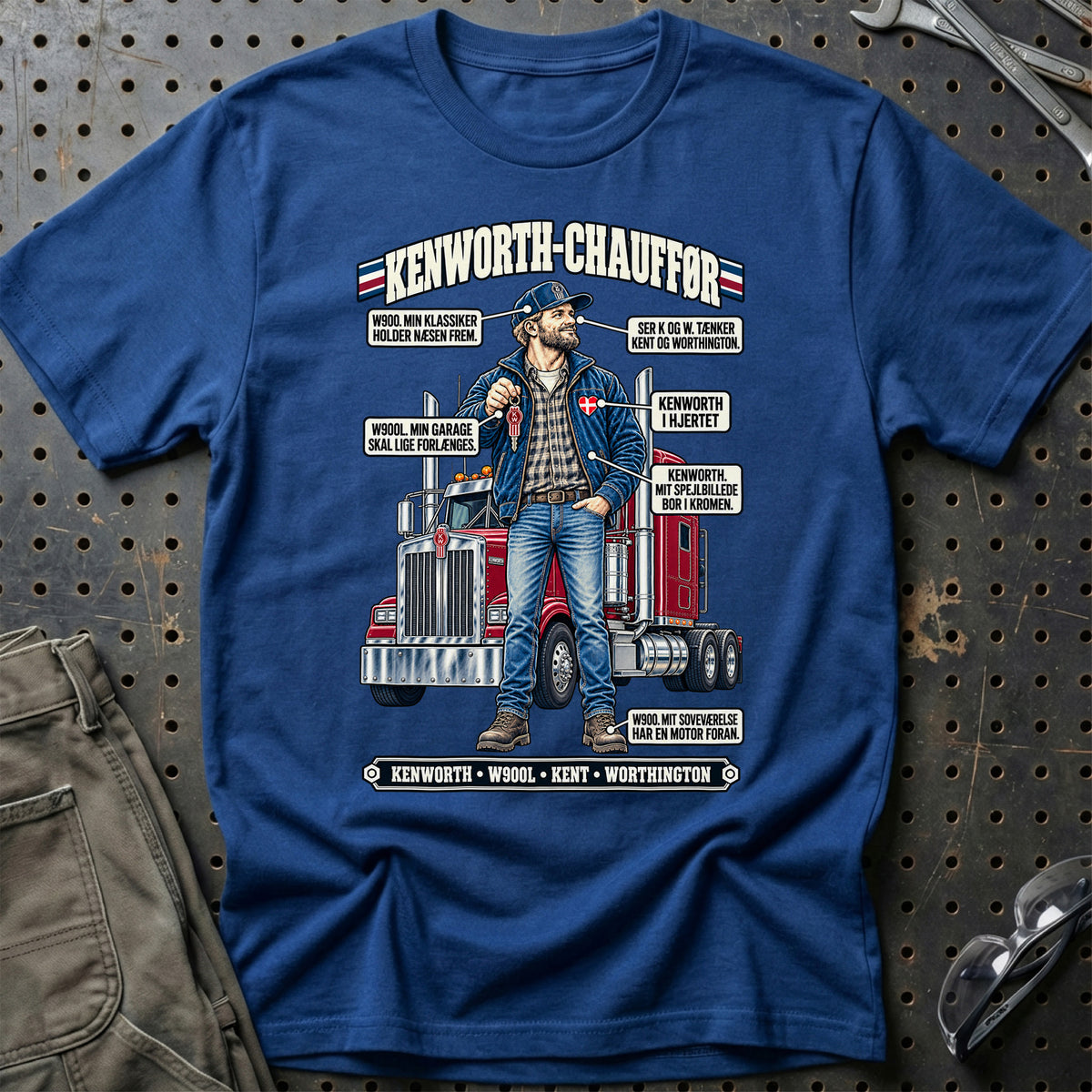 
Kenworth-Chauffør T-Shirt – Blå Royal