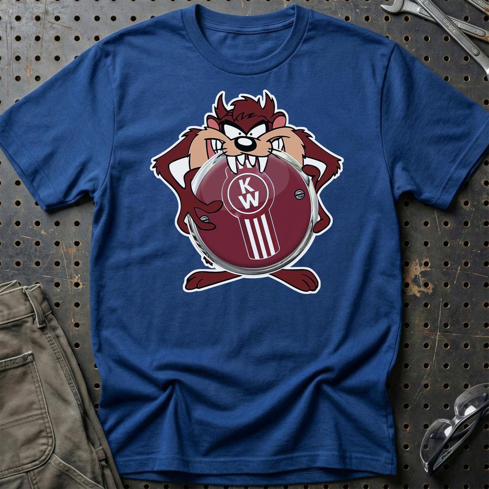 Kenworth TAZ Unisex T-Shirt , Bomuld-Beklædning-Kenworth-Blå Royal-S-Garage Culture Shop- garage - man cave - merchandise