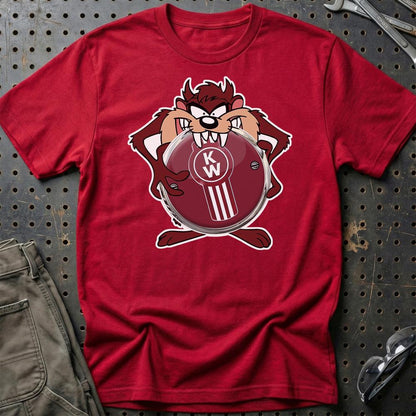 Kenworth TAZ Unisex T-Shirt , Bomuld-Beklædning-Kenworth-Rød-S-Garage Culture Shop- garage - man cave - merchandise