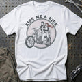 Kiss Me And Ride T-Shirt-Beklædning-Garage Culture-Hvid-S-Garage Culture Shop- garage - man cave - merchandise