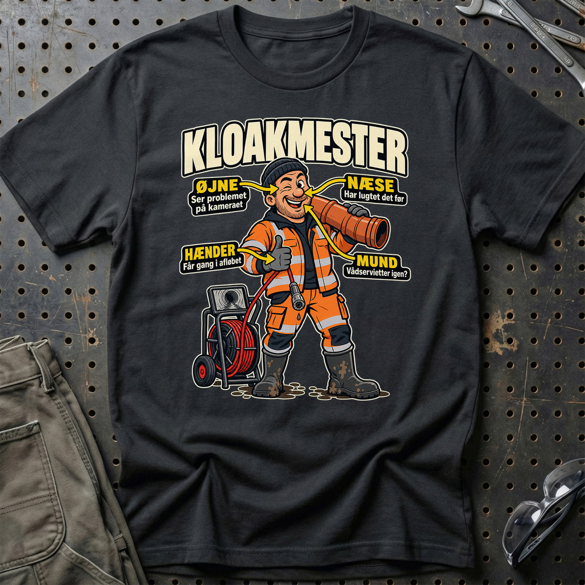 Kloakmester – Anatomi T-Shirt – Sort