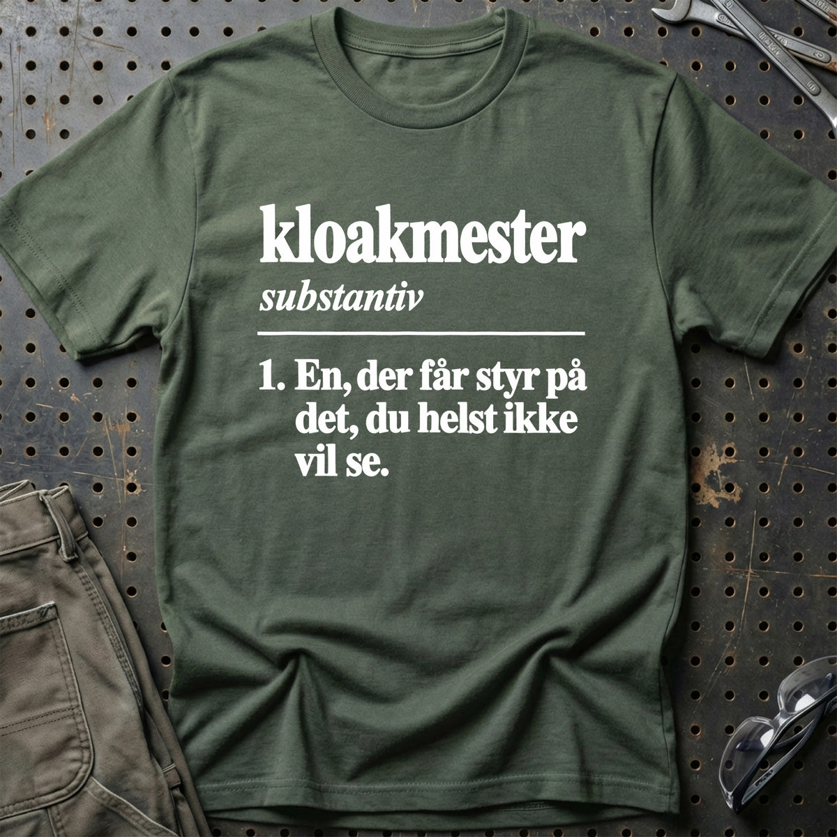 
Kloakmester – Definition T-Shirt – Grøn Militær