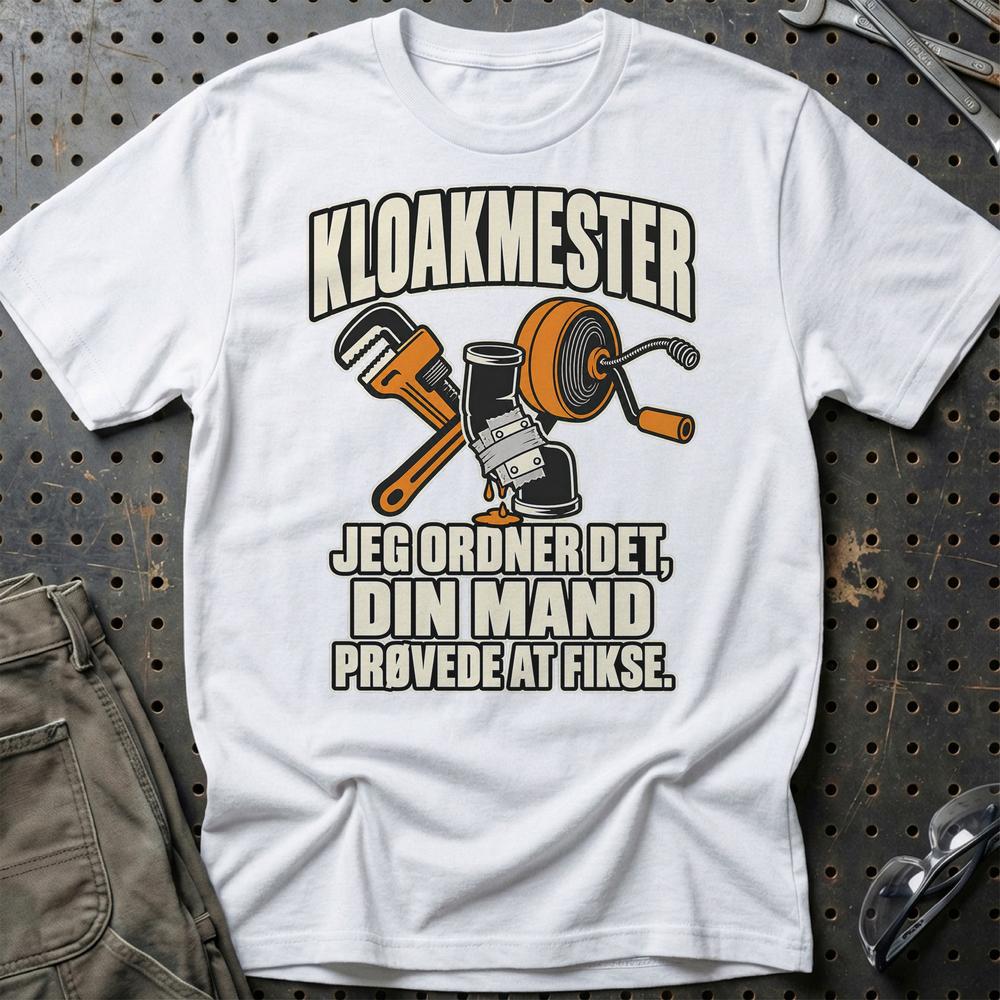 
Produktbillede af Kloakmester – Jeg Ordner Det, Din Mand Prøvede At Fikse T-Shirt
