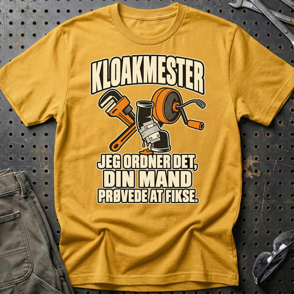 
Produktbillede af Kloakmester – Jeg Ordner Det, Din Mand Prøvede At Fikse T-Shirt