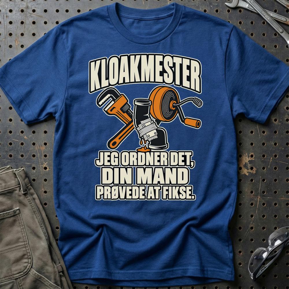 
Produktbillede af Kloakmester – Jeg Ordner Det, Din Mand Prøvede At Fikse T-Shirt