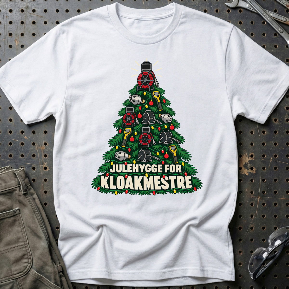 
Kloakmester – Julehygge – Unisex T-Shirt – Hvid