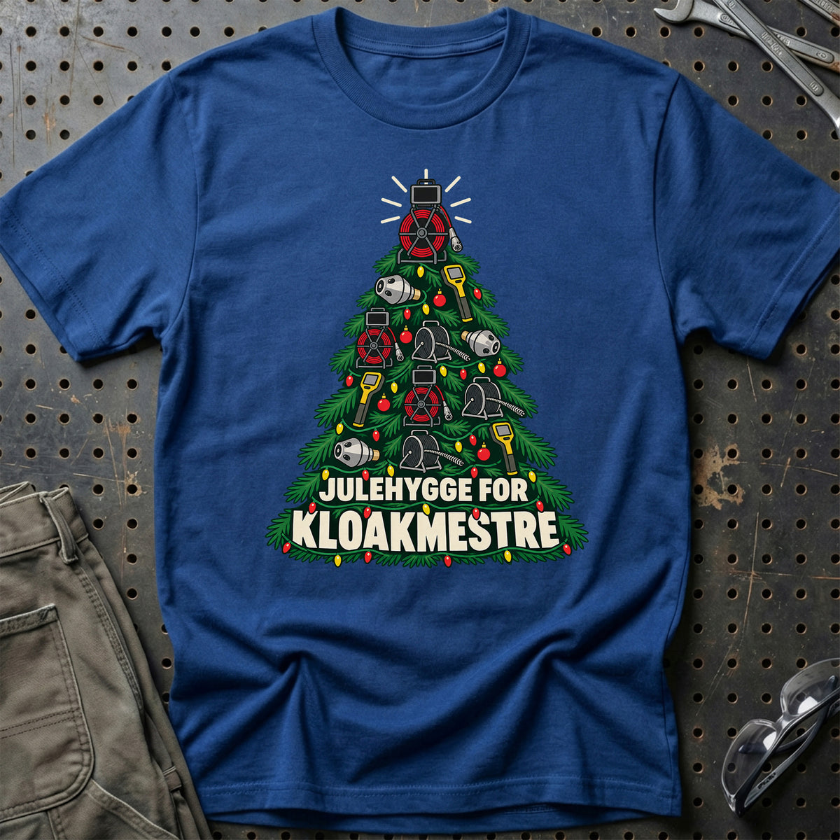 
Kloakmester – Julehygge – Unisex T-Shirt – Blå Royal