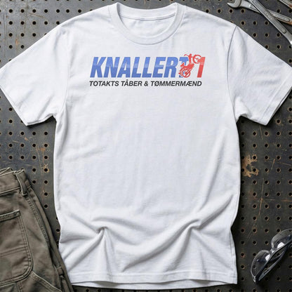 Knallert 1 Totakts Tåber & Tømmermænd - Unisex T-Shirt-Beklædning-Motoroil-Hvid-S-Garage Culture Shop- garage - man cave - merchandise