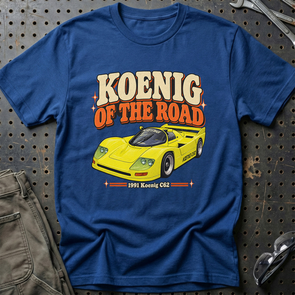 
Koenig C62 1991 – Koenig of the Road T-Shirt – Blå Royal