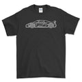 Koenigsegg Agera RS Outline T-Shirt-Beklædning-Koenigsegg-Sort-S-Garage Culture Shop- garage - man cave - merchandise