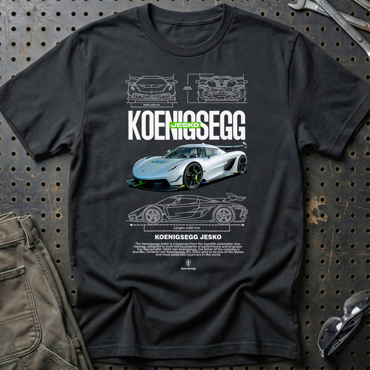 
Koenigsegg Jesko T-Shirt – Sort