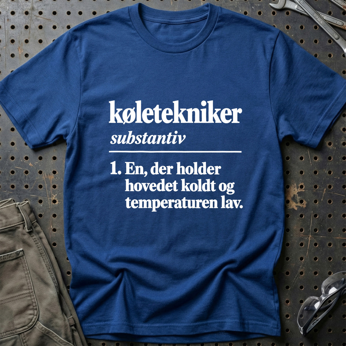 
Køletekniker – Definition T-Shirt – Blå Royal