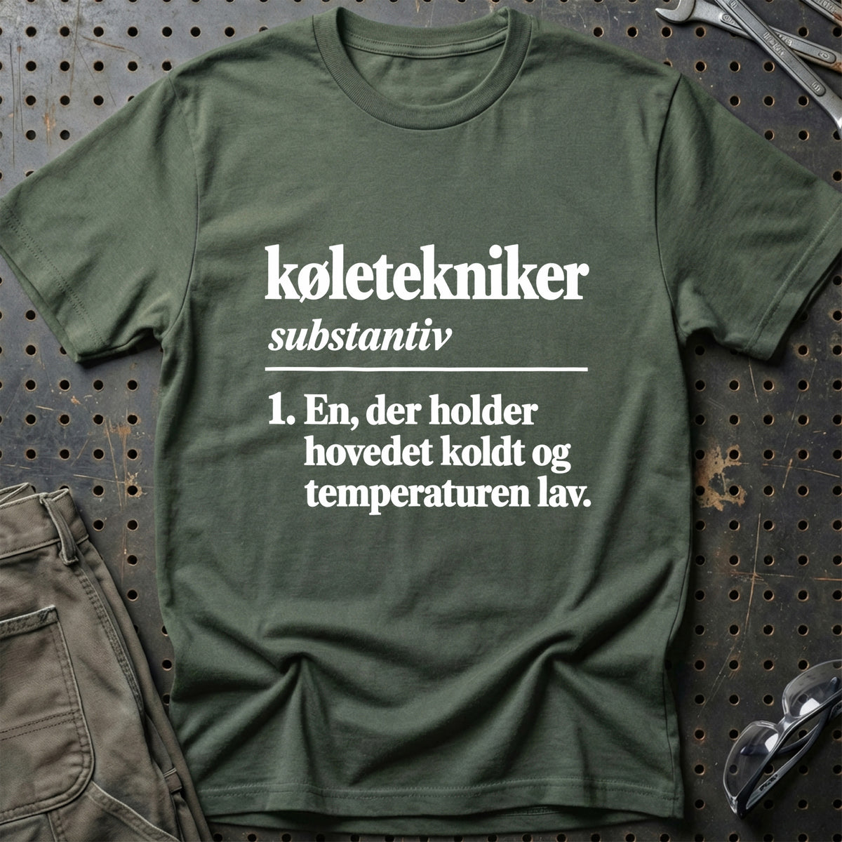 
Køletekniker – Definition T-Shirt – Grøn Militær