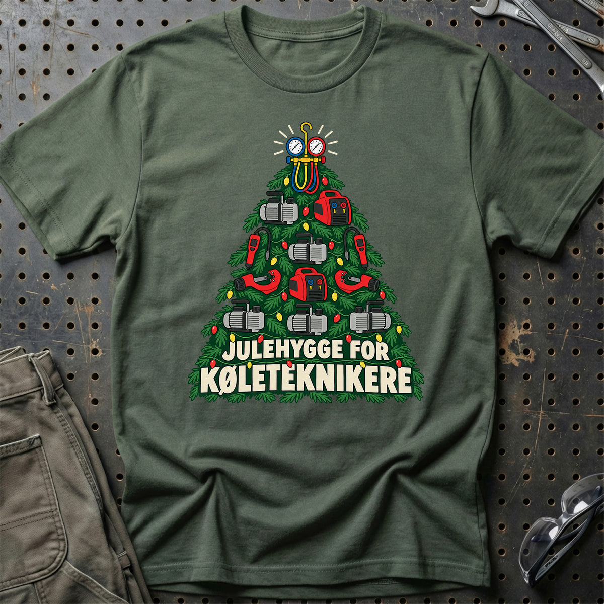 
Køletekniker – Julehygge – Unisex T-Shirt – Grøn Militær