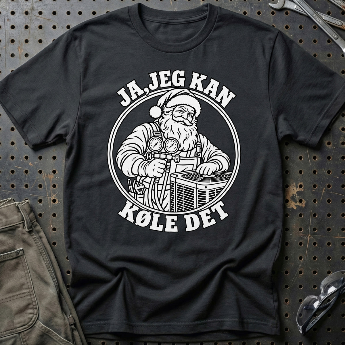 
Køletekniker – Santa Kan Det – Jul T-Shirt – Sort