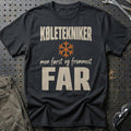Køletekniker – Men Først Og Fremmest Far T-Shirt-Beklædning-Garage Culture-Sort-S-Garage Culture Shop- garage - man cave - merchandise
