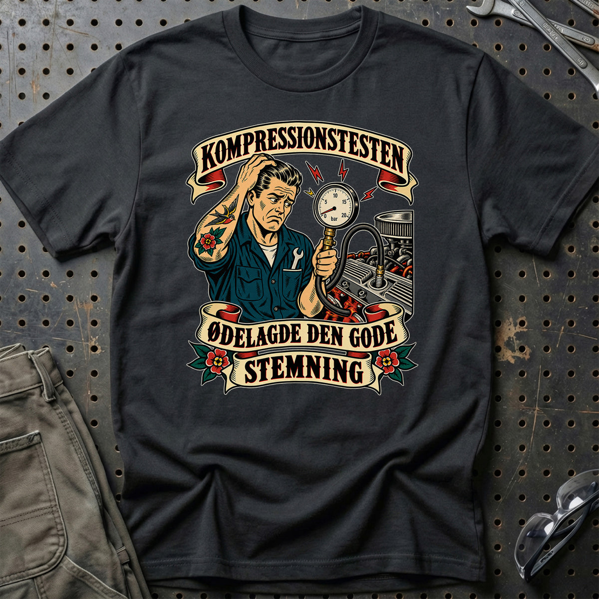 
Kompressionstesten ødelagde den gode stemning – Unisex T-Shirt – Sort