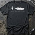 Konen vs. Bilen - Klassisk Bilentusiast T-Shirt-Beklædning-Garage Culture-Sort-S-Garage Culture Shop- garage - man cave - merchandise