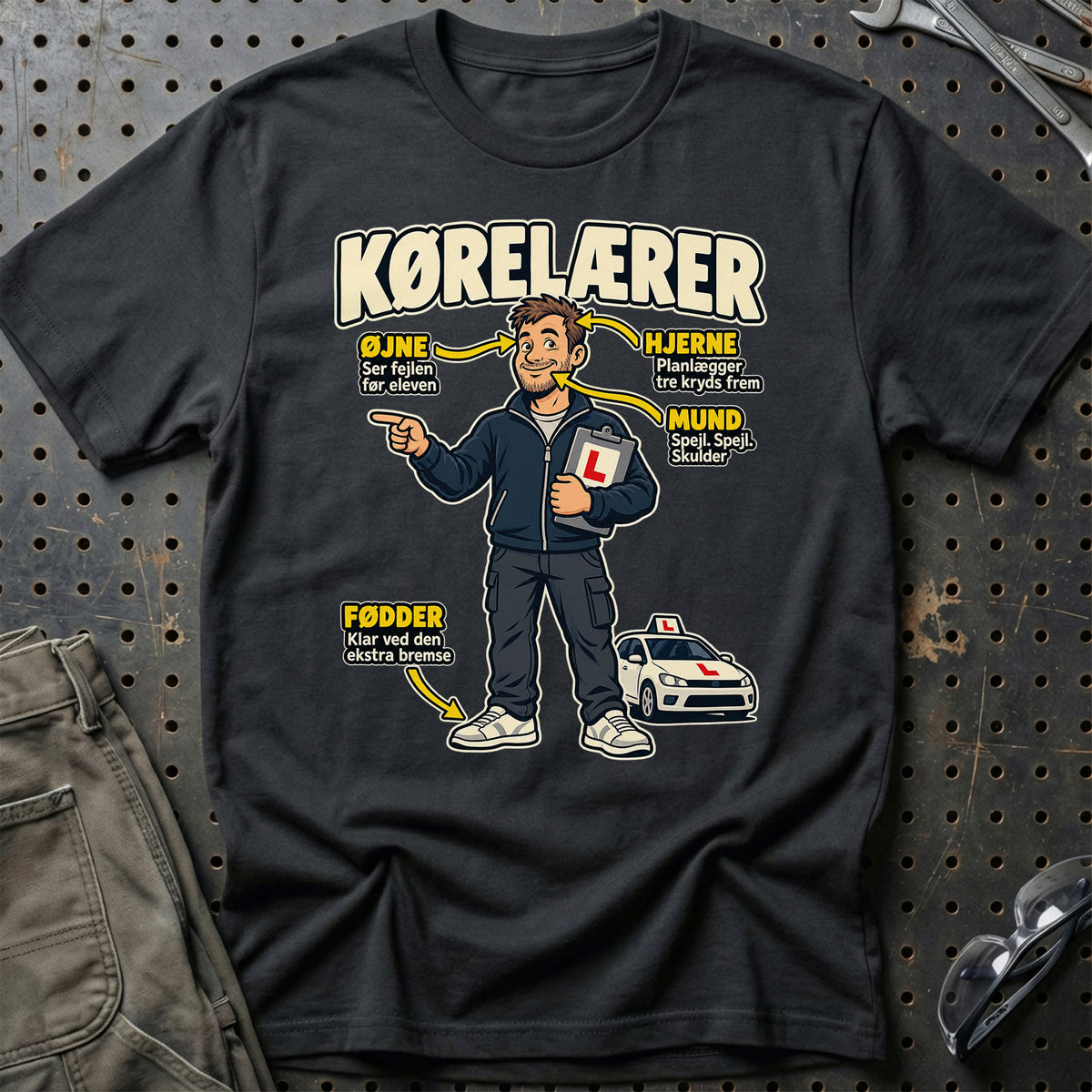 Kørelærer – Anatomi T-Shirt – Sort
