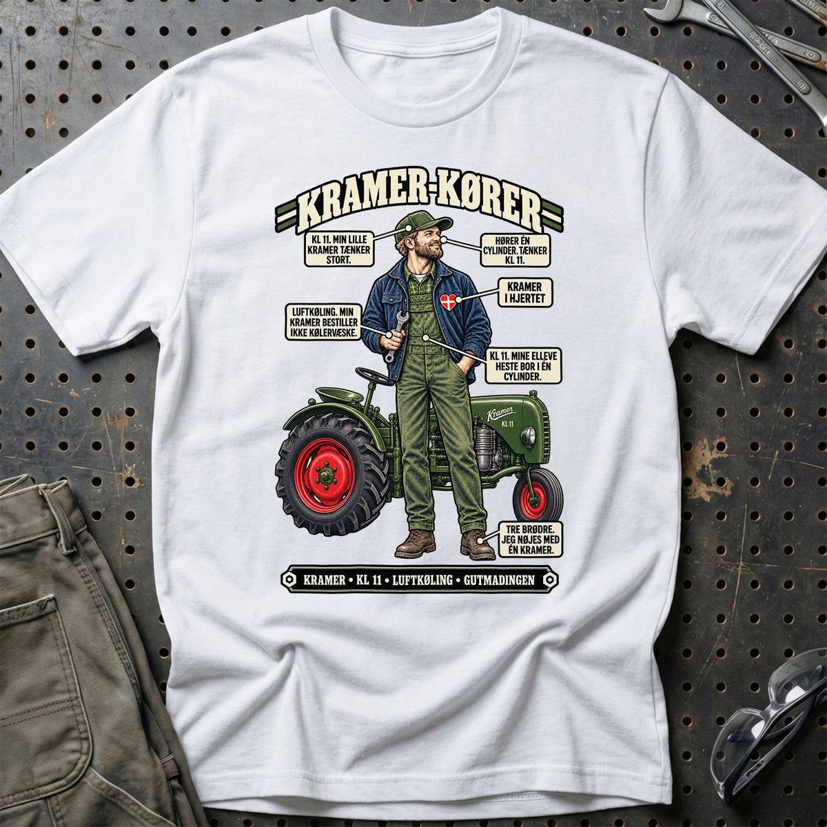 
Kramer-Kører T-Shirt – Hvid