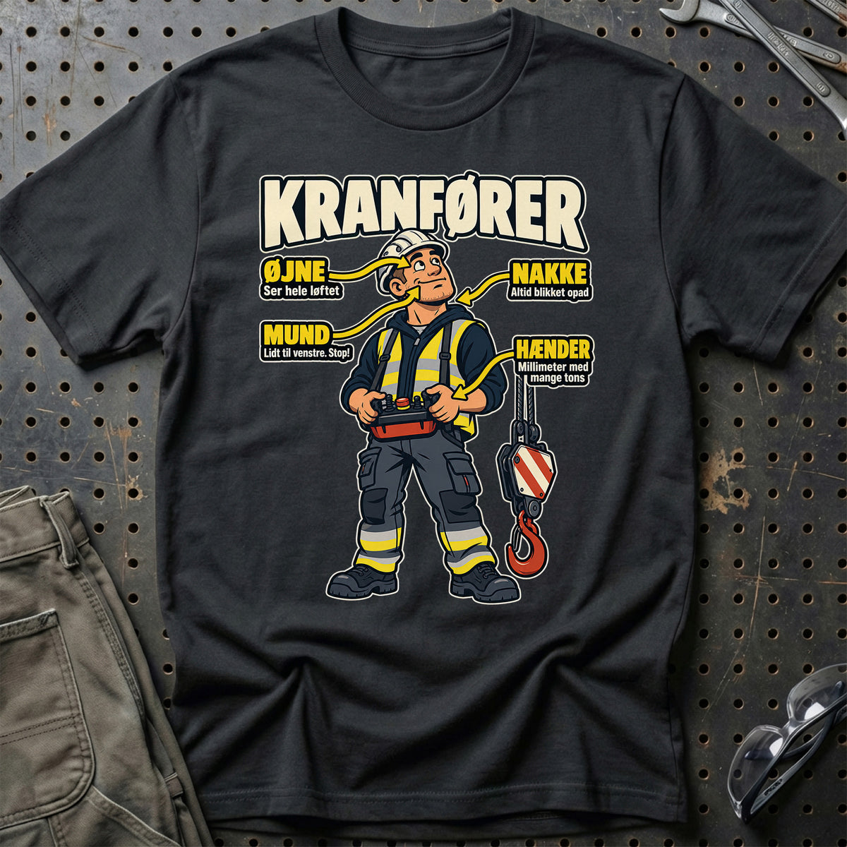 Kranfører – Anatomi T-Shirt – Sort