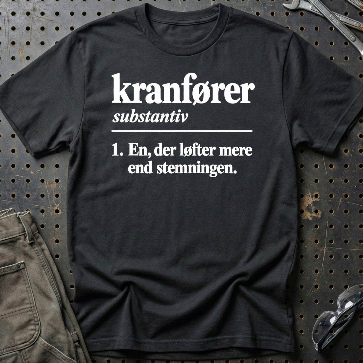 
Kranfører – Definition T-Shirt – Sort