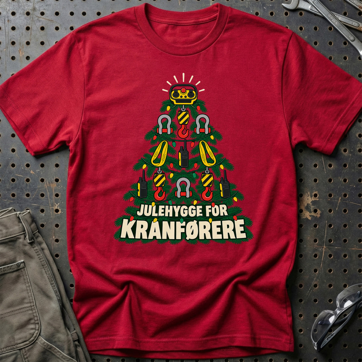 
Kranfører – Julehygge – Unisex T-Shirt – Rød