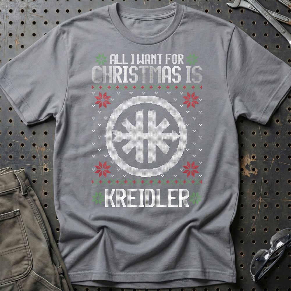 Kreidler - All I Want For Christmas T-Shirt-Beklædning-Kreidler-Grå Sport-S-Garage Culture Shop- garage - man cave - merchandise