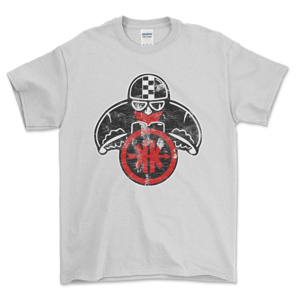 Kreidler Biker Vintage Style Unisex T-Shirt , Bomuld-Beklædning-Kreidler-Hvid-S-Forside-Garage Culture Shop- garage - man cave - merchandise