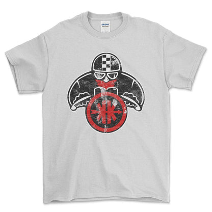 Kreidler Biker Vintage Style Unisex T-Shirt , Bomuld-Beklædning-Kreidler-Hvid-S-Forside-Garage Culture Shop- garage - man cave - merchandise