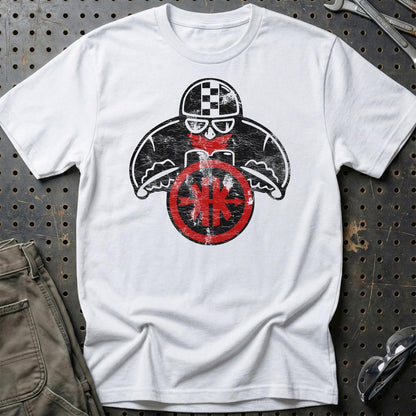 Kreidler Biker Vintage Style Unisex T-Shirt , Bomuld-Beklædning-Kreidler-Hvid-S-Garage Culture Shop- garage - man cave - merchandise