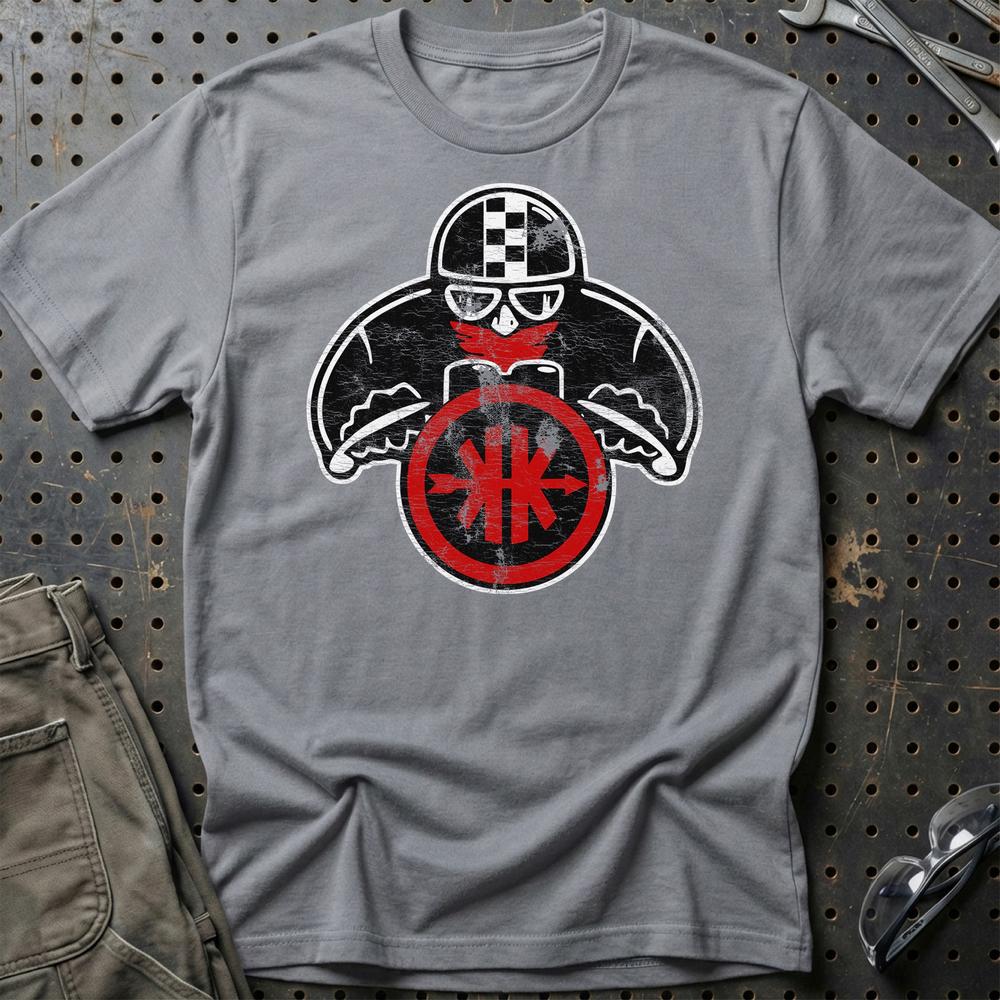 Kreidler Biker Vintage Style Unisex T-Shirt , Bomuld-Beklædning-Kreidler-Grå Sport-S-Garage Culture Shop- garage - man cave - merchandise