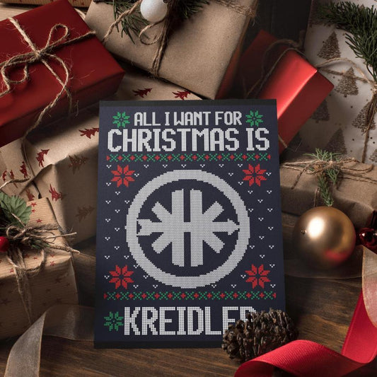 Kreidler Juleskilte All I Want For Christmas Is Skilte, Musemåtte, Dørmåtte , Plakat-Skilte-Kreidler-Garage Culture Shop- garage - man cave - merchandise